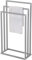 IDIMEX Porte-Serviettes sur Pied KUNO Portant pour vêtements et Linge de Salle de Bain avec 3 Niveaux d'étendage sur différentes hauteurs, Structure en métal laqué Gris Clair