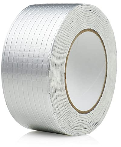 BOMEI PACK Cintas de butilo 50mmx5mx1.5mm(T), cinta impermeable cinta de aluminio cinta de reparación para fugas de techo, reparación de grietas, Cinta de Butilo para Reparación