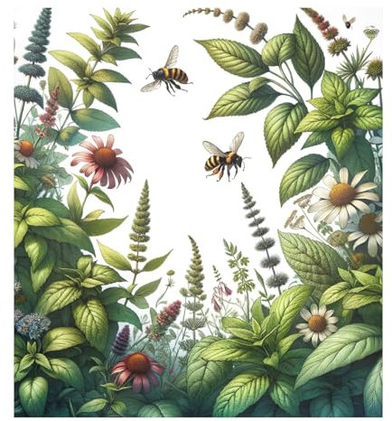 Vintage Wildflowers and Herbs Dishwasher Magnet Cover Decorative Magnetic Dishwasher Panel Decal Cute Wash Machine Fridge Door Cover 23 x 26 Inches