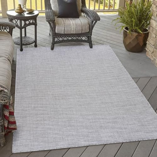 Mazovia Outdoor Teppich - Innen und Aussenbereich - Grau 240 x 330 cm