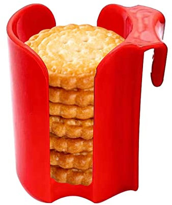 DMAIS Cookie Holder, Reusable Plastiic Cup Side Cookie Organizer, Easy to Install Cup Hanger, Creative Hung Container with Two Secure Side Closures, Hanger for Drinking Cup Candies