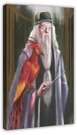 Jdekaec Albus Dumbledore Leinwand-Poster, Wandkunst, Dekordruck, Bild Gemälde für Wohnzimmer, Schlafzimmer, Dekoration, Rahmen-Stil, 60 x 90 cm