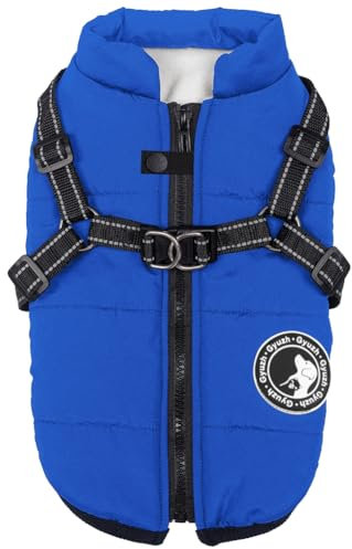 Gyuzh Hundemantel mit Geschirr, für kleine und mittelgroße und große Hunde, wasserdicht, für den Winter, für kleine und mittelgroße und große Hunde