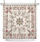 ASDCXZ Rideau de douche bohème, 180 x 180 cm, style vintage, floral, géométrique, style bohème, beige, lavable, en polyester, imperméable, anti-moisissure, pour baignoire, avec 12 crochets