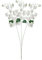 BEIJIALY 3 Stück Künstliche Maiglöckchen, Künstliche Glockenblumen, Maiglöckchen-Kunststoffblumen, Künstlicher Blumenstrauß mit Langem Stiel, Windspiel, Orchidee für Vase,(Weiß)