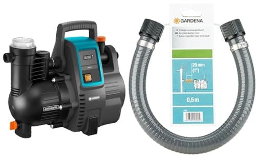 Gardena Hauswasserautomat 4000/5E: Energiesparende Hauswasser- und Bewässerungspumpe & 01729-20 Gartenarbeit, Grau, 20 x 20 x 30 cm
