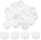 QUARKZMAN 32Pcs 17mm Blanc Bouchon de Trou en Plastique, Bouchons de Trou de Panneau de Type Encastré Embouts d'Insertion pour Tubes de Trou de Verrouillage Armoire de Meubles