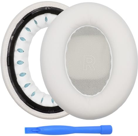 MMOBIEL Cuscinetti Auricolari di Ricambio per Bose QuietComfort Ultra Wireless Noise Cancelling Cuffie Memory Foam e Protein PU Cuscinetti - Padiglioni Cuffie – Bianco