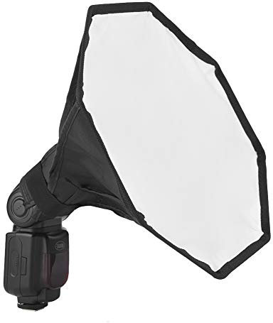 Diffuseur de Flash Diffuseur Softbox Diffuseur Stroboscopique à Clipser Mini Softbox Boîte à Flash Souple Tissu Pliable env. 30 Cm adapté au Flash Externe d'un Appareil Photo