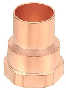PATIKIL 1/2 Female Adapter Fitting with C x F Connections, Copper Pipe Fittings with Sweat Solder x FNPT Connection Threaded Tubing Connector for Residential, Commercial