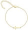 ALEXCRAFT Kreuz Armband Gold Damen Armkette Schmuck Verstellbare Kette Valentinstag Muttertag Geburtstags Weihnachten für Sie Frauen Freundin Mama Geschenke 17+5cm