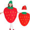 Marypaty Disfraces de Fresa Frutas Verduras Naturaleza Disfraces para Fiesta de Carnaval Adultos Niños Niñas (Adultos)