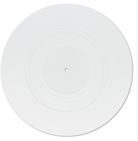 THAKKER Silicone Mat White - Plattentellerauflage aus antistatischem Silikon - Weiß | 3 mm stark | 298 mm Durchmesser | für 12' Plattenteller