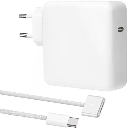 Chargeur pour MacBook Air, 118W M3 Remplacement Chargeur pour Mac Book Pro 16 14 Pouces, MacBook Air 15 13 Pouces 2024 2023 2022 2021 M4 M3 M2 M1 Câble avec câble tressé USB-C vers T-Tip de 2,1 M