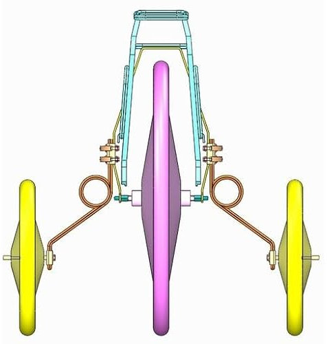 Abnehmbare Stützräder Erwachsene mit Federn [Montagevideos] – Swinging Wheels (28 Zoll mit Nabenschaltung)