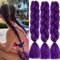 Violet Foncé Meches Pour Tresses Africaine 3 Paquets 24 Pouces Braid Pré éTiré Braids Meches Pre Tiré Long Easy Braids Knotless Yaki Nattes Extensions Rajout Cheveux Tresses