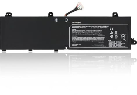 LUSONBAY PC50BAT-3 Laptop-Akku kompatibel für SYSTEM76 Oryx PRO 6 PC50S PC50DN2 Key 15 Gaming Eurocom RX315 NH57AF1 HASEE S9-CA7NS CPC5S02 11,4V 73WH/6404mAh