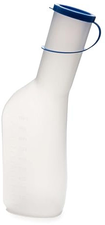 HaseMed Urinflasche für Männer - 1000 ml, mit Deckel, 1 Stück | Autoklavierbar bis 130 °C, aus Polypropylen, auslaufsicher & hygienisch - ideal für Pflege, Krankenhaus & Reise