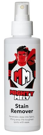 Mighty Melt Fabric Stain Remover Spray – Fast-Acting, Kid & Pet Safe Stain Solution – Removes Food, Drink, & Everyday Messes from Clothes, Upholstery, Carpets & More (125ml / 4.2oz)