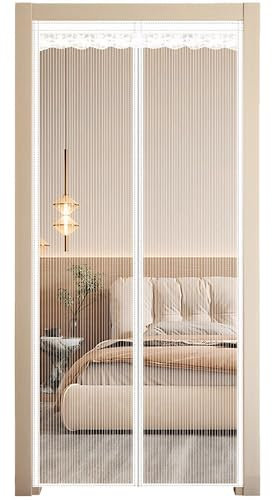 Armo® Heavy Duty Door Magnetic Screen Fly Bug Mosquito Insects Screen Mesh Magnetic Automatic Close Door Fly Screen 210CM X 90CM (White)