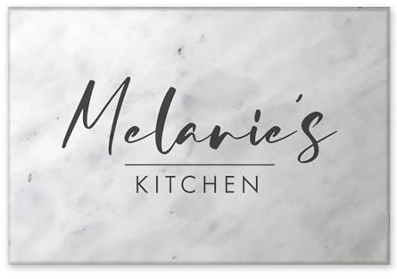Personalised Solid Grey Marble Chopping Board Custom Printed Cheese Board Serving Board Any Name's Kitchen