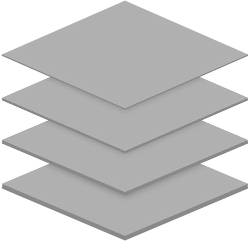 4-Pack 12,8 W/mK Wärmeleitpads, 100 x 100 x 0,5mm/1mm/1,5mm/2mm Silikon Thermal Pads, Performance Thermal Pad Wiederverwendbar Wärmeleitend Silikon Pad für PC-Laptop-Kühlkörper, CPU, GPU, Kühler