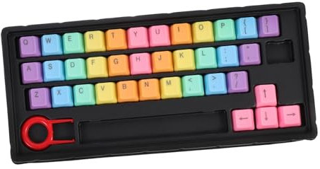 QUMIIRITY 1 set Rainbow Cherry Profile Keycap Set for Mechanical Keyboards Durable Abs Material Easy to Install Protects Keys Chic Custom Keyboard Accessories