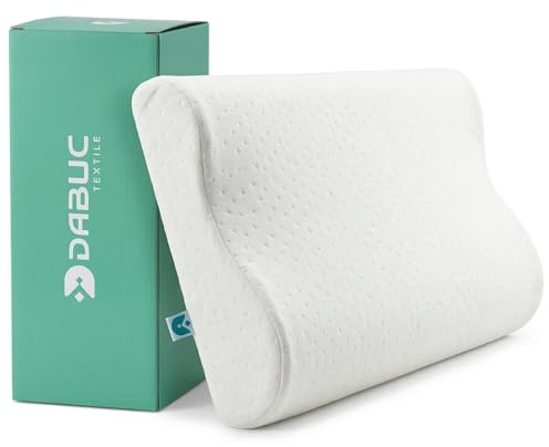 DABUC Almohada Infantil Viscoelástica Hipoalergénica 56.5 x 30 x 8/5 cm | Almohada Bebe Premium Pequeña Ergonómica Para Bebés Y Niños De 2 A 12 Años – Cojin Bebe y Cojin Infantil Memory Foam Pillow