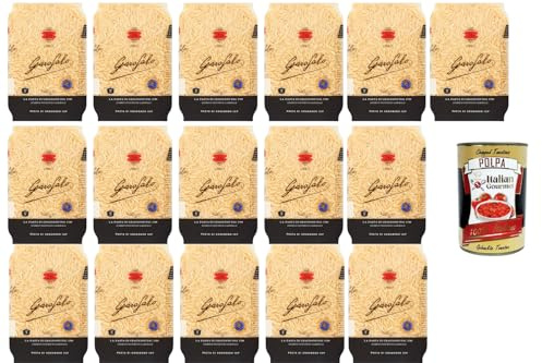Italian Gourmet Pasta Orzo 16 x 500 g – Italienische Reisform-Pasta aus Hartweizengrieß, ideal für Suppen, Salate & mediterrane Rezepte, al dente Genuss + Italian Gourmet Polpa