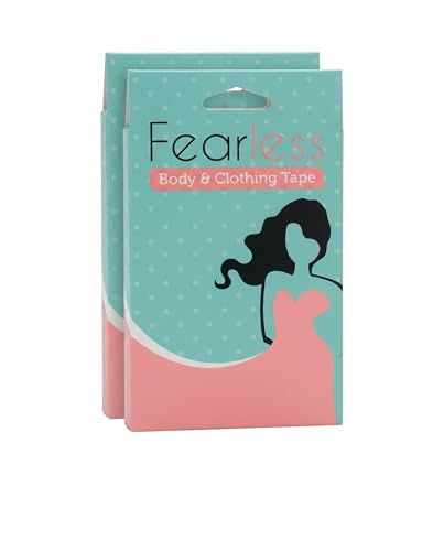 HAPZUR Nastro Biadesivo per Corpo e Tessuti, 2 Pezzi, Invisibile Fashion Boob Tape. Aderenza Forte per Vestiti, Abiti Senza Spalline & Scollatura Profonda, Delicato sulla Pelle.