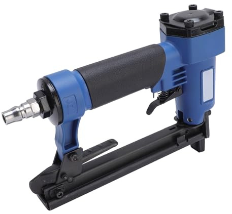 Sxhlseller Pneumatic Brad Nailer 20 Air Staple Gun for Woodworking, 1/4 to 1/2 Inch Nail Capacity with Stainless Steel Quick Connect for Cabinet Decoration