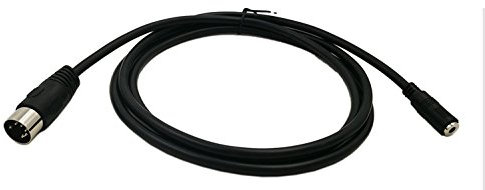 zdyCGTime 3.5 mm (1/Q900) TRS stéréo femelle vers DIN 5 broches mâle adaptateur audio de qualité professionnel pour Bang & Olufsen, Naim, Quad... systèmes stéréo < 1.5 m >