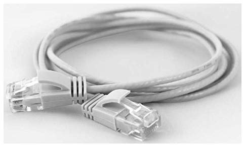 wantecWire Extra dünnes Patchkabel CAT.6 UTP, Länge 0.25 m, weiß