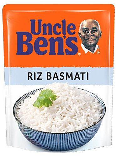 UNCLE BEN'S Riz Basmati - Express 2 min au micro-onde ou à la poêle - 250 g