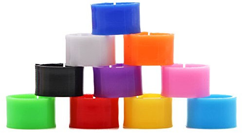 100 Stück Blanko Vogeltauben-Beinbänder, 8 mm, Beinringe, Wachtel-Clips (gemischte Farben)