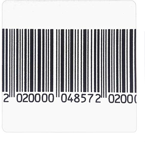 2000 Klebeetiketten RF 8.2 MHz 3x4 cm Sicherungsetiketten mit Dummy Barcode deaktivierbar Warensicherung Artikelsicherung