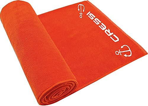 Cressi Cotton Frame Beach Towel - Erwachsene Strandtuch/Hochwertiges Sporthandtuch 90x180cm, mandarin