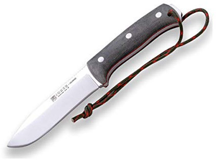 Joker Nomad CV125-P Sportliches Überlebensmesser, 12,7 cm Klinge, Micarta Canvas Griff, Lederscheide mit Feuerstein, Werkzeug für Angeln, Jagen, Camping und Wandern
