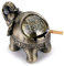 BSTKEY Windfester Vintage-Aschenbecher mit Deckel – Elefanten-Form, Tisch-Aschenbecher, für drinnen und draußen, Retro, für Zuhause, Büro, Dekoration Grünes Bronze