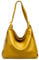 Caspar 2in1 Große Leder Rucksack Schultertasche XL Elegante Damen Handtasche - PREMIUM LINE - Modell No.786 - Made in Italy, Farbe:curry, Accessoires:One Size