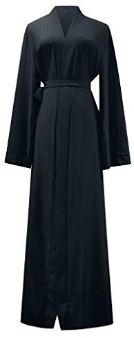 Lazzboy Muslimisches Abaya Ramadan Lady Front Offene Strickjacke Islamisches Langes Kleid Frauen Maxi Kleider - Muslimische Gebet Dubai Kaftan Fledermaus ärmel(Schwarz,L)