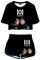 Marcus&Martinus Twins Sänger Trainingsanzug Sommer Tops + Sport Kurze T-Shirt Shorts Tracksuit Sportswear-Sets für Damen