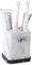 zccz Toothbrush Holder, Countertop Marble Look Electric Toothbrush Toothpaste Makeup Brush Razor Holder Stand Bathroom Organizer with Detachable Tray