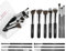 DULEE 14 Stück Make Up Pinsel Set Professionelle Premium Synthetische Bilden Kosmetik Pinsel für Foundation Pinsel Eyeshadow Blending Face Powder Blush Concealer Beauty Brush Kits,Silver
