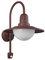 Trio Leuchten LED Außen Wandleuchte Norman 207269124, Aluminium Druckguss rostfarbig, Acryl weiß, exklusiv 1x E27, Bewegungssensor