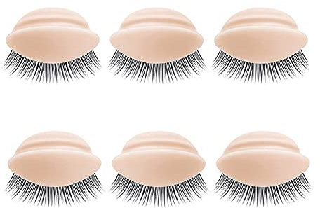 3 pares de párpados de repuesto para cabeza de maniquí, párpados realistas extraíbles para entrenamiento de pestañas, práctica de maquillaje, extensión de pestañas