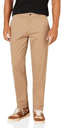 Amazon Essentials Men's Athletic-Fit Casual Stretch Chino Trouser (Available in Big and Tall), Mushroom Brown, 54W / 28L