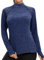 Soneven Thermoshirt Damen Langarm Winter Fleece Pullover Thermo Laufshirt Funktionsshirt Damen Langarm Winter Sportshirt Damen Langarm Warm Langarmshirts Atmungsaktiv mit Daumenlöche Blau M