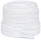 Stepace 2 Paires Lacets Plats Premium 100% Coton - Épaisseur 8 mm - Lacets Chaussures de remplacement pour Baskets Sneakers Blanc 100