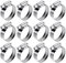 12 Pcs Hose Clips Set, Adjustable 16-25mm Range Hose Clamps 304 Stainless Steel, Hose Screws Pipe Clamps Clips Assortment for Hose Pipe Tube